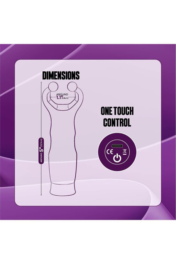 Nmc 5 Inch Rechargeable Silicone 10 Functions Speed Stimulator Purple