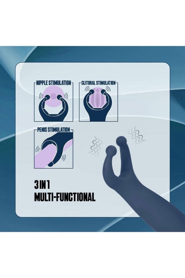 Nmc 5 Inch Rechargeable Silicone 10 Functions Speed Vibrator Blue