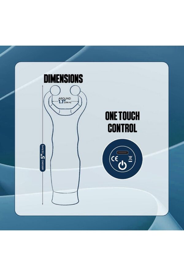 Nmc 5 Inch Rechargeable Silicone 10 Functions Speed Vibrator Blue