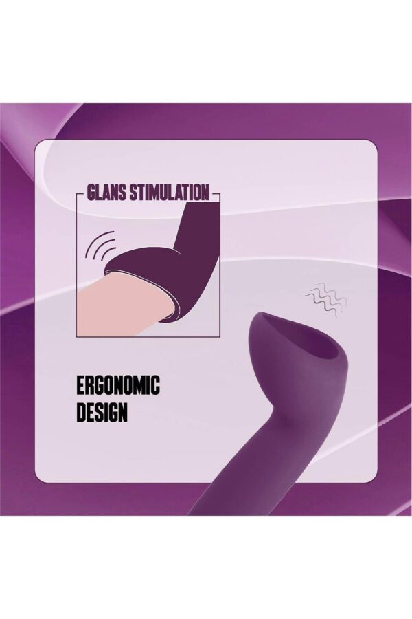 Nmc 5.5 Inch Rechargeable Silicone 10 Functions Speed Glans Stimulator Purple