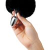 Whipsmart 3 Inch Fluffy Bunny Metal Plug With Black Tail