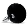 Whipsmart 3 Inch Fluffy Bunny Metal Plug With Black Tail