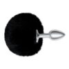 Whipsmart 3 Inch Fluffy Bunny Metal Plug With Black Tail