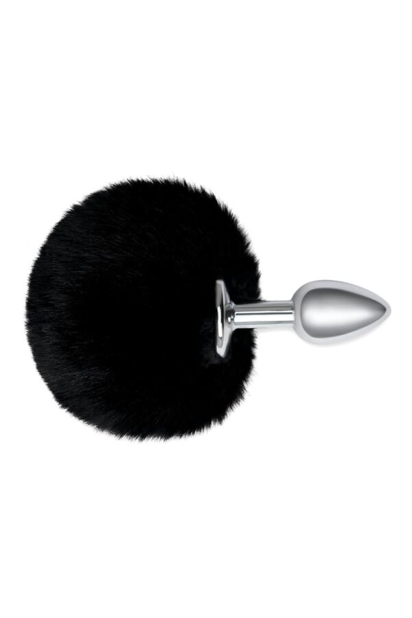 Whipsmart 3 Inch Fluffy Bunny Metal Plug With Black Tail
