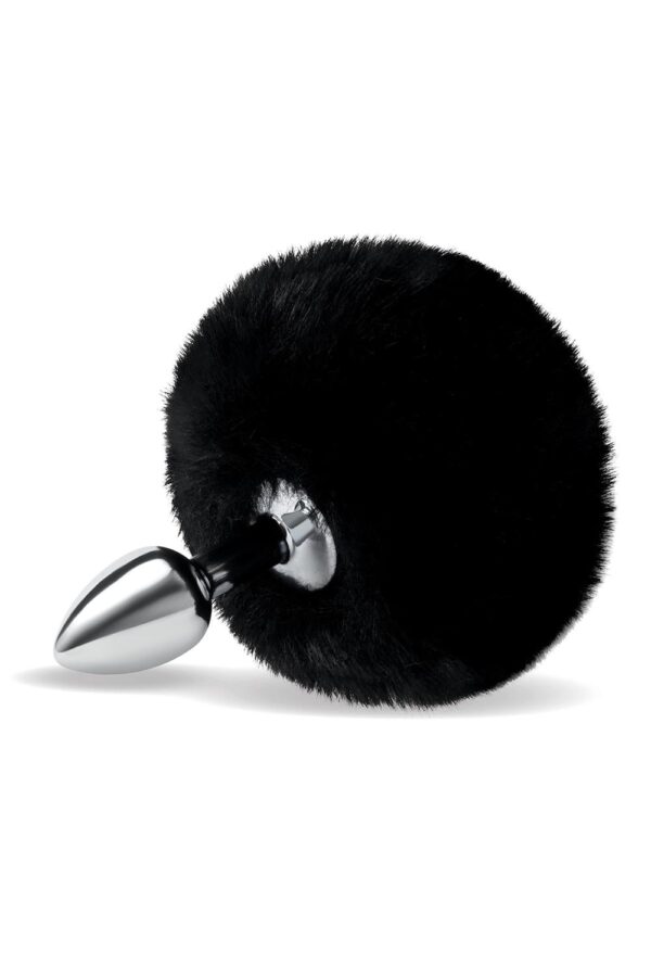 Whipsmart 3 Inch Fluffy Bunny Metal Plug With Black Tail