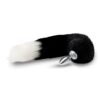Whipsmart 2,5 Inch Metal Plug With 14 Inch Black Indigo Fox Tail