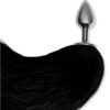 Whipsmart 2,5 Inch Metal Plug With 14 Inch Black Indigo Fox Tail