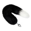 Whipsmart 2,5 Inch Metal Plug With 14 Inch Black Indigo Fox Tail