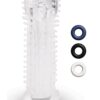 Size Up Clear View Textured Penis Extender With Ball Loop