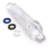 Size Up Clear View Studded Penis Extender With Ball Loop