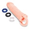 Size Up Silicone Realistic Penis Extender With Ball Loop Flesh