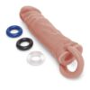 Size Up Silicone Realistic Penis Extender With Ball Loop Tan