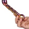 Glamour Glass Ribbed G-Spot Dildo
