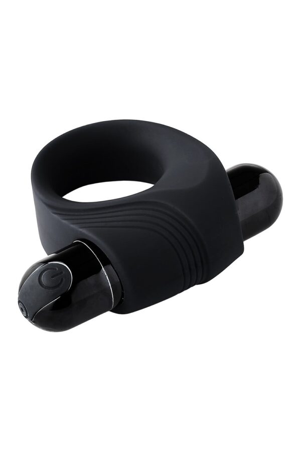 Ramrod Vibrating Cockring With Big Bullet Black