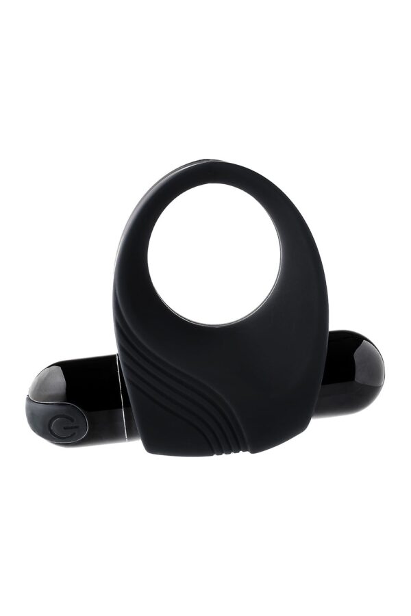 Ramrod Vibrating Cockring With Big Bullet Black