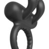 Ramrod Rabbit Vibrating Cockring Black