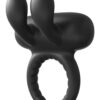 Ramrod Rabbit Vibrating Cockring Black