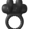 Ramrod Rabbit Vibrating Cockring Black