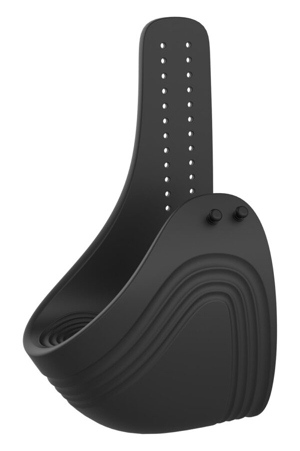 Ramrod Adjustable Vibrating Cockring With Remote Black