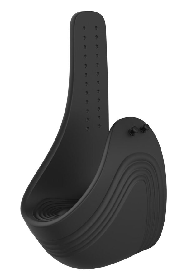 Ramrod Adjustable Vibrating Cockring With Remote Black