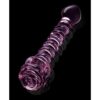 22122-3.jpg Glaze Glass Rosebud Spiral G-Spot Dildo