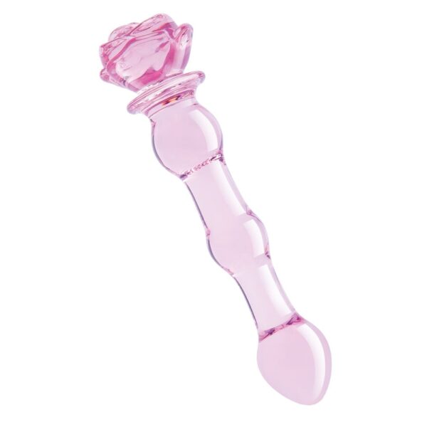 Glaze Glass Rosebud Beaded Dildo