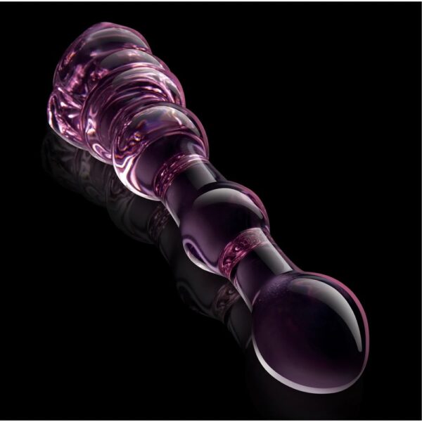 Glaze Glass Rosebud Beaded Dildo