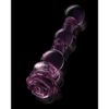 Glaze Glass Rosebud Beaded Dildo