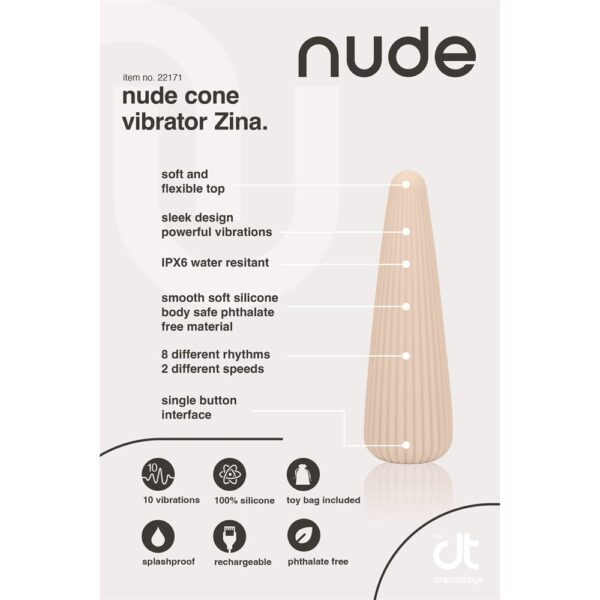 Nude Zina Cone Vibrator - Travelsize