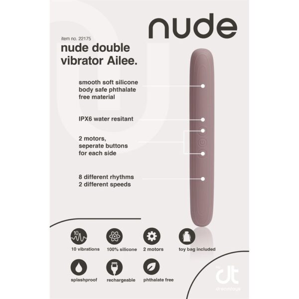 Nude Ailee Double Vibrator - Travelsize