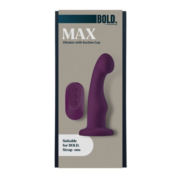 Bold. Max Remote Controlled Vibrator With Suction Cup Max With 6 Inch Dildo