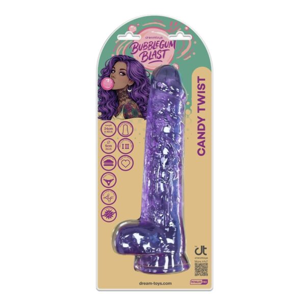 22342-P.jpg Bubblegum Blast Candy Twist Classic Jelly 9,4 Inch Dildo