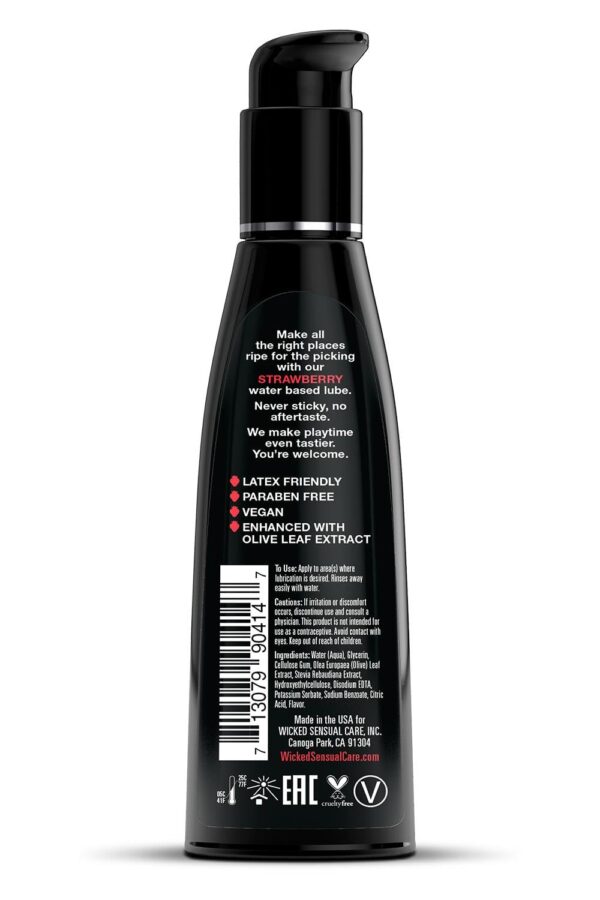 Wicked Aqua Strawberry Flavored Lubricant 120Ml