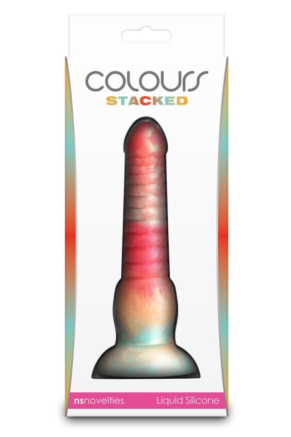 Colours Stacked 6 Inch Dildo Red/Gold