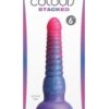 281409-P.jpg Colours Stacked 6 Inch Dildo Pink/Blue
