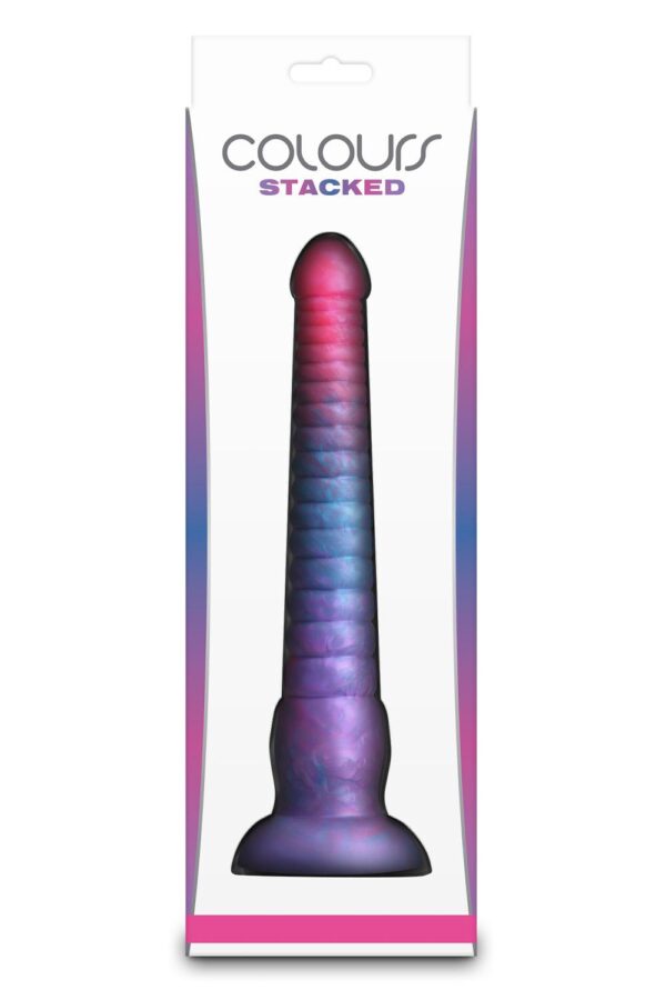 Colours Stacked 9 Inch Dildo Pink/Blue