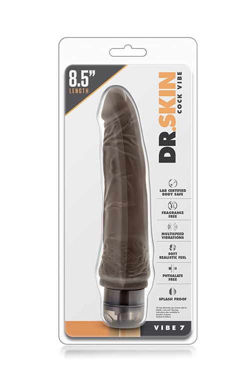 330424-P.jpg Dr. Skin Cock Vibe 7 Inch Chocolate
