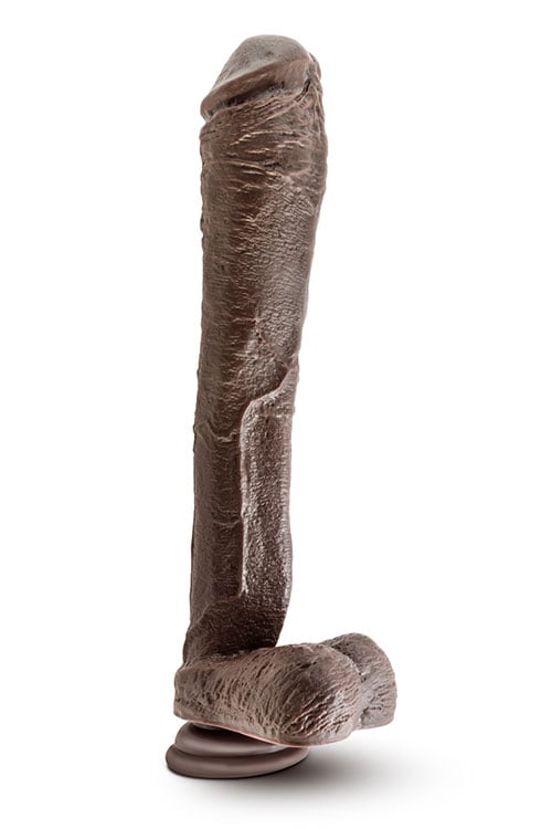 330656-1.jpg Dr. Skin Mr. Ed 13 Inch Dildo With Balls Chocolate