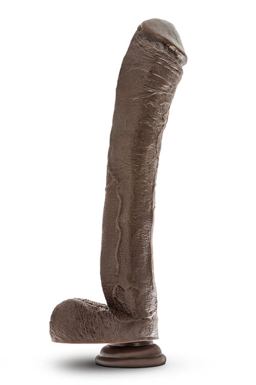 330656.jpg Dr. Skin Mr. Ed 13 Inch Dildo With Balls Chocolate