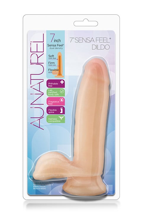 Au Naturel 7 Inch Sensa Feel Dildo Beig