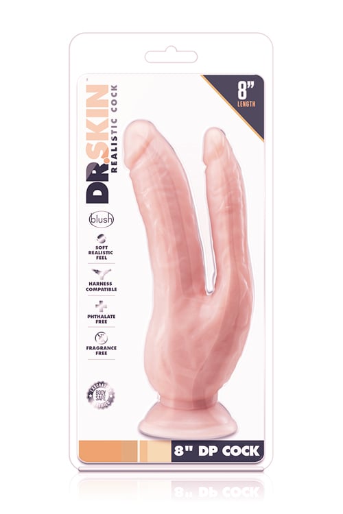 Dr. Skin 8 Inch Dp Cock Flesh