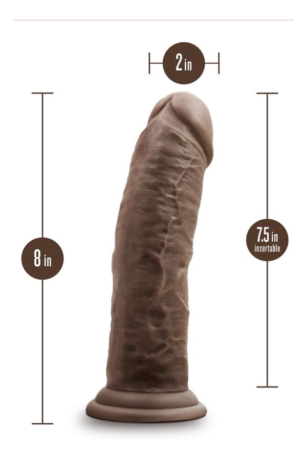 Dr. Skin Silicone Dr. Shepherd 8 Inch Dildo With Suction Cup Chocolate