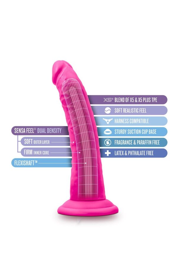 Au Naturel Bold Jack 7 Inch Dildo Pink