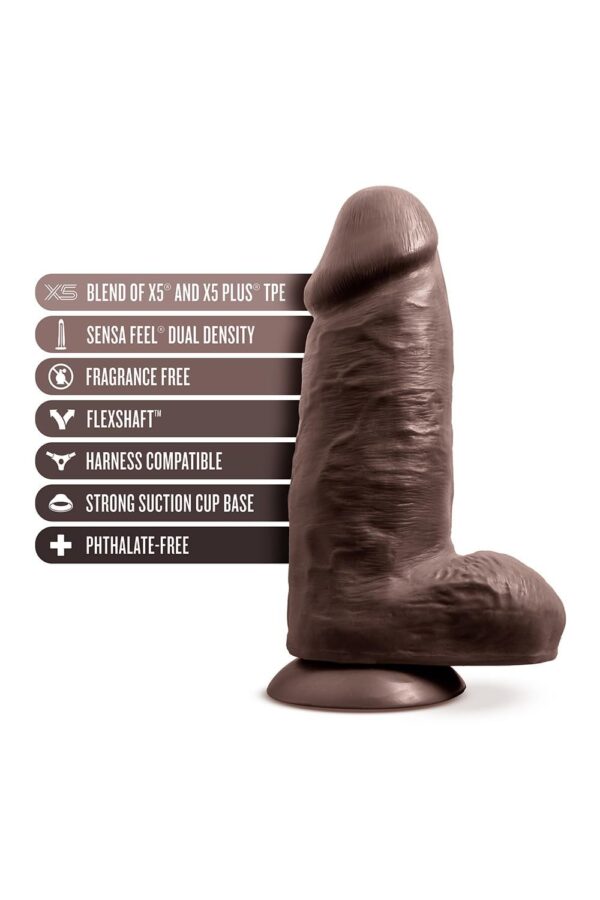 Au Naturel Chub 10 Inch Dildo Chocolate