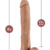 Au Naturel Daddy 14 Inch Sensa Feel Dildo Mocha