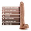 Au Naturel Daddy 14 Inch Sensa Feel Dildo Mocha