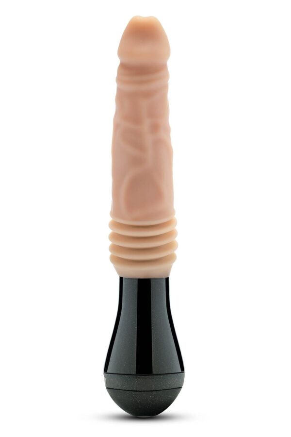 Dr. Skin Silicone Dr. Knight Thrusting Gyrating Vibrating Dildo Beige