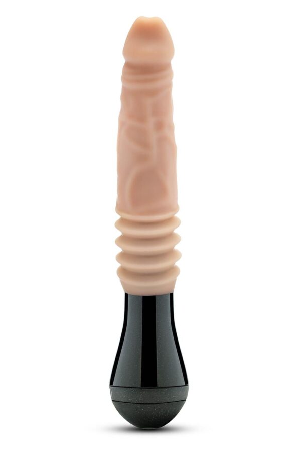 Dr. Skin Silicone Dr. Knight Thrusting Gyrating Vibrating Dildo Beige