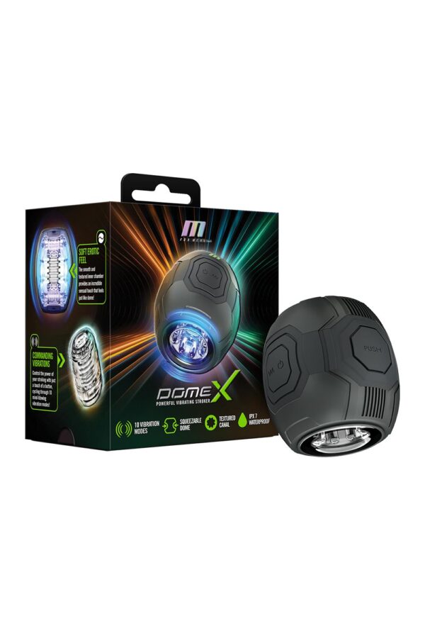 M For Men Dome X Vibrating Masturbator Black
