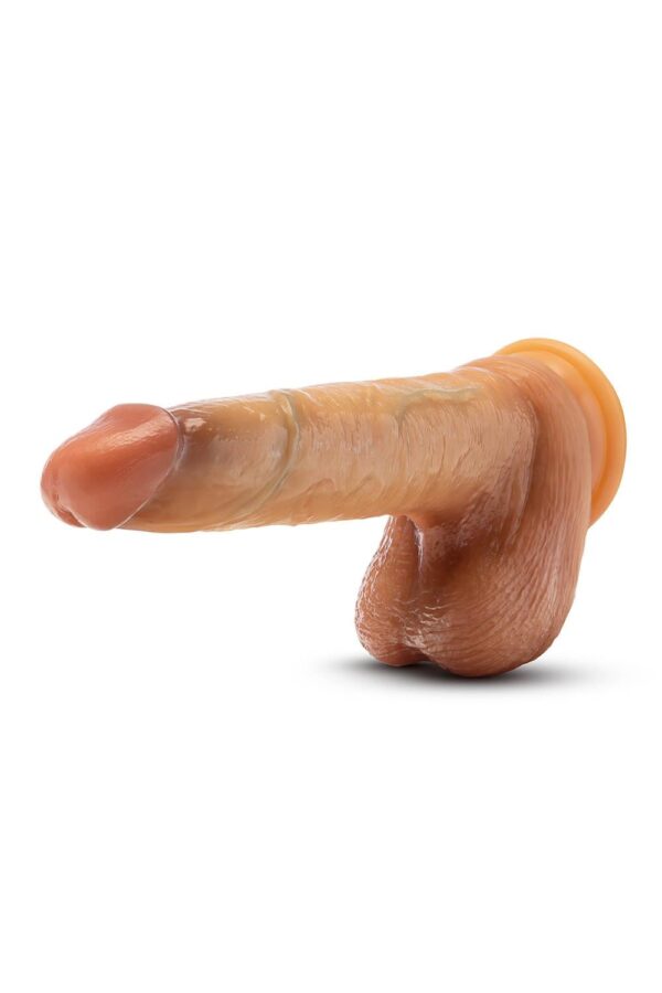332069-1.jpg Renaissance Davinci 8 Inch Sliding Foreskin Dildo With Squeezable Balls Tan